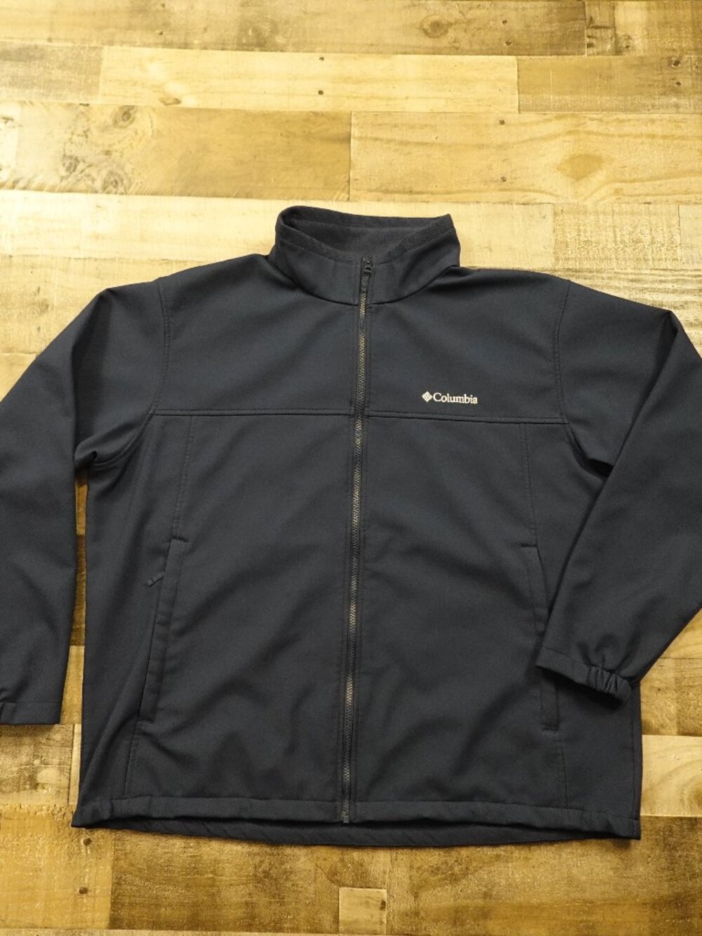 Columbia Fleece Lined Softshell Jacket Women’s 2X Navy Full Zip Outdoor